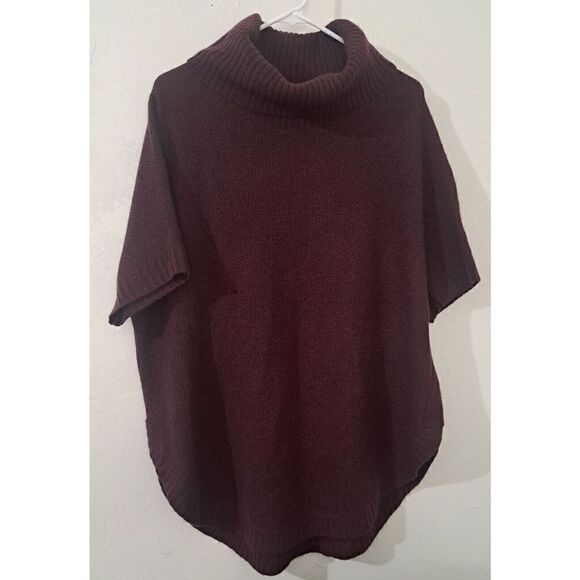 Nordstrom Womens Xlarge Cowl Turtleneck 100% Cashmere Wide Mauve Purple Sweater - Picture 1 of 7